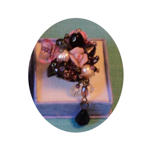 VTG NWOT Girls Women’s Floral Design Adjustable Vintage Copper Ring - Picture 1 of 9